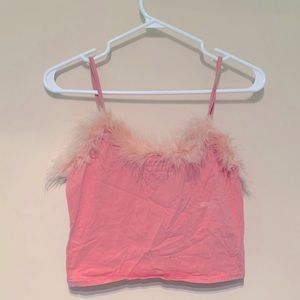 Cropped fuzz tank